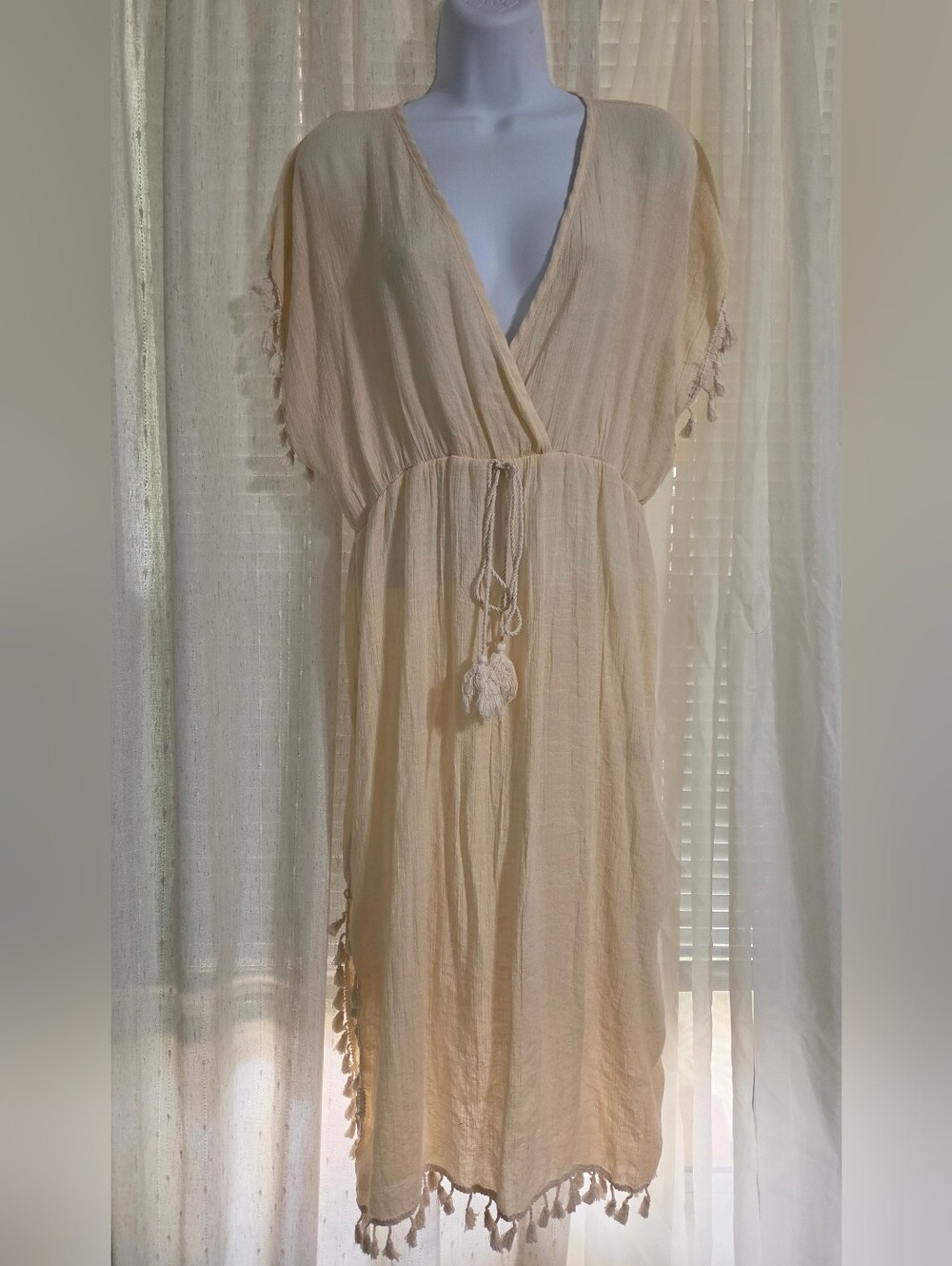 SKUE CURVE Light Beige Sheer Cover Up.